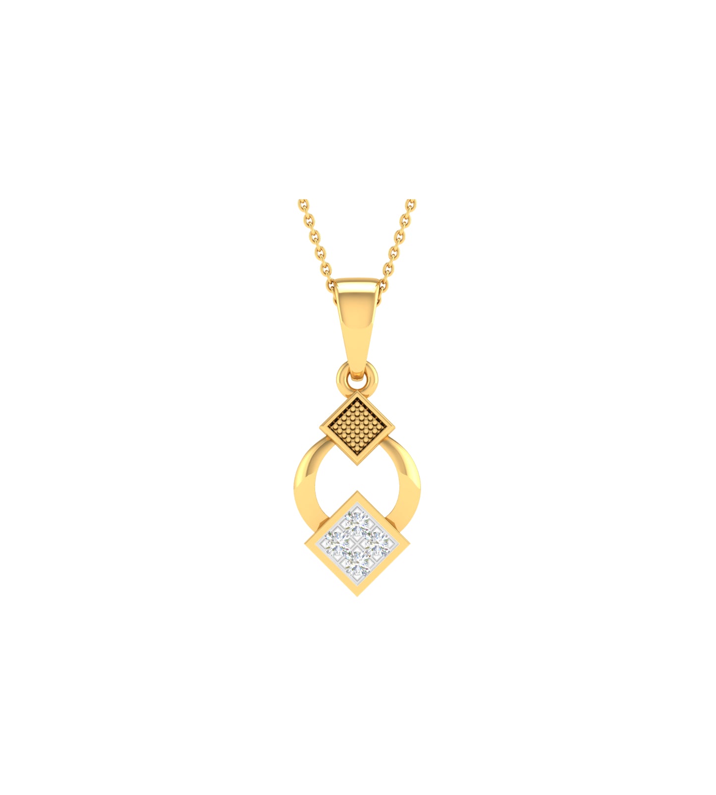Diamond Studded Gold Pendant