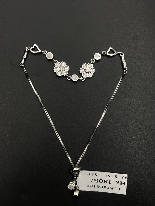 Silver Ladies Adjustable Bracelet