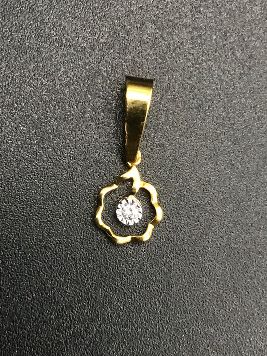 Diamond Studded Gold Pendant