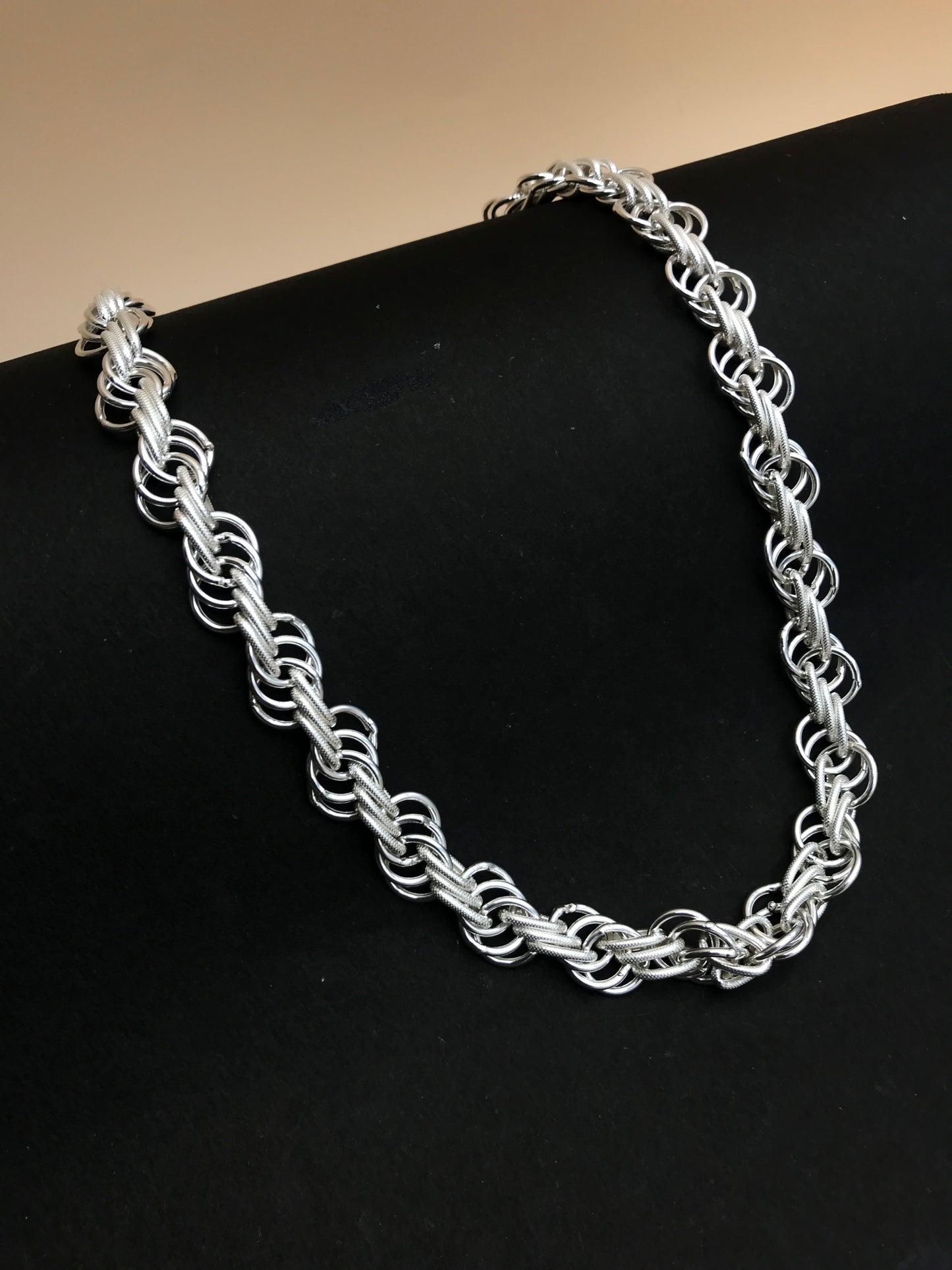 Silver Mens Italian Chain