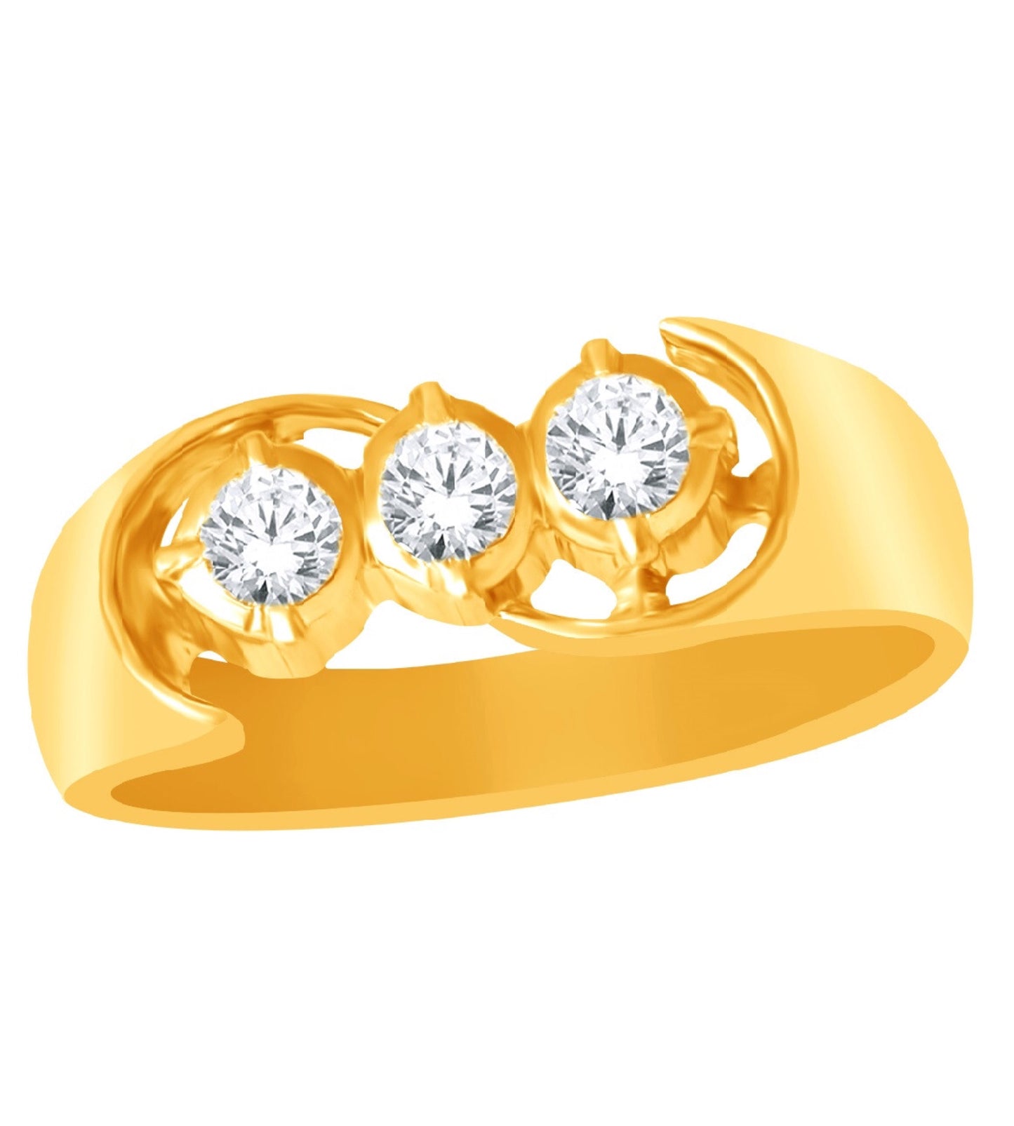 Diamond studded Gold Ring for Men