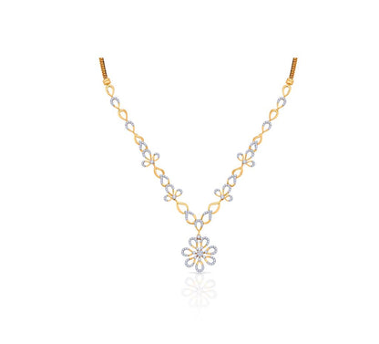 Diamond Studded Gold Necklace